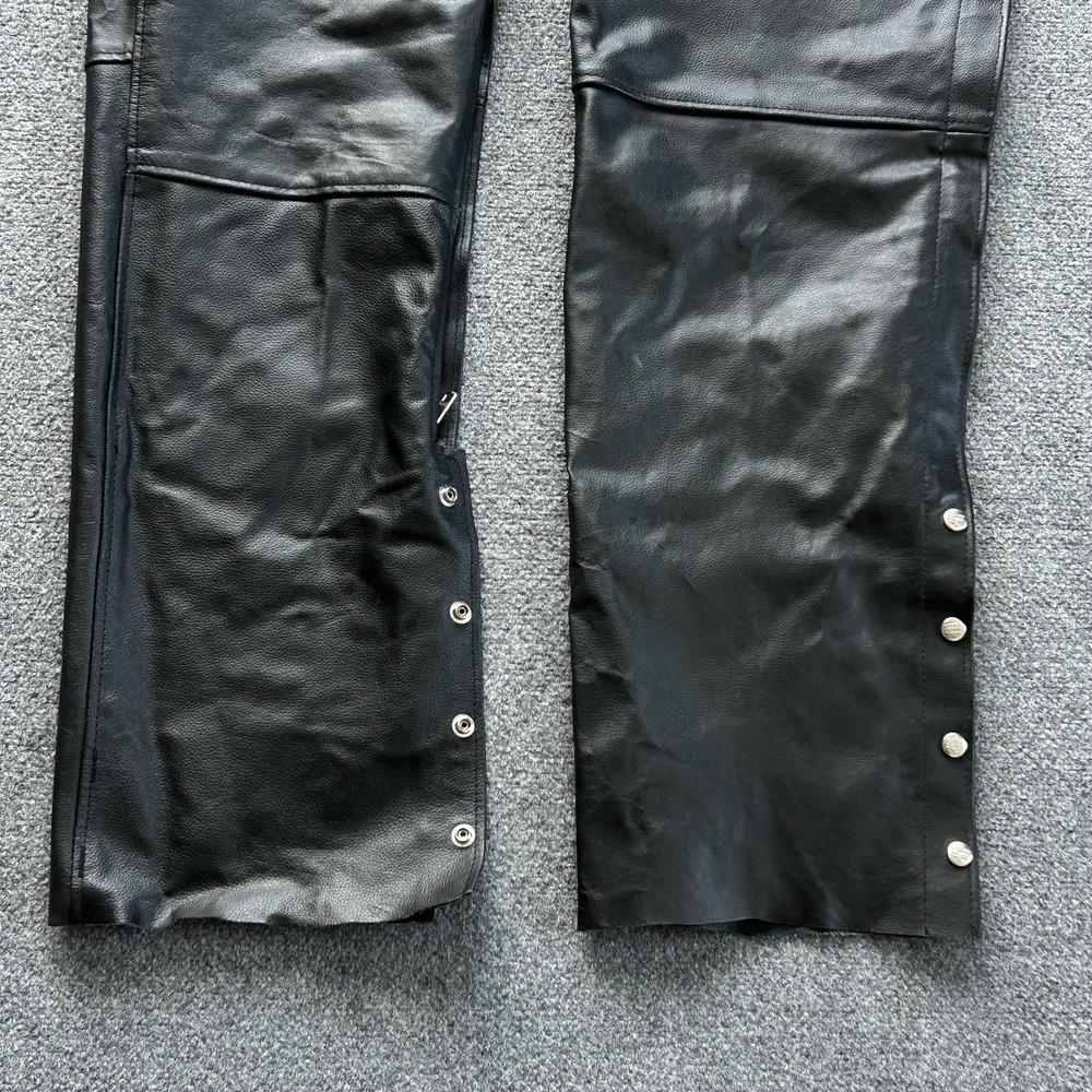 Interstate Leather Snow Pants Mens 44x34 Black Lined Biker Motorcycle 2XL - Picture 9 of 14